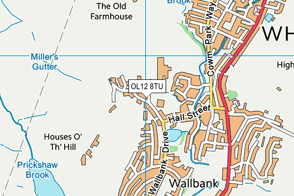 OL12 8TU map - OS VectorMap District (Ordnance Survey) OL12 8TU map - OS VectorMap District (Ordnance Survey)