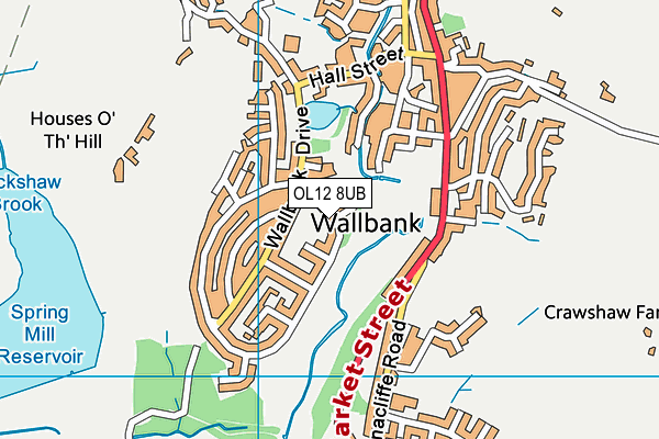 OL12 8UB map - OS VectorMap District (Ordnance Survey) OL12 8UB map - OS VectorMap District (Ordnance Survey)