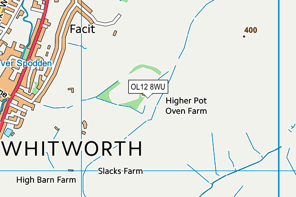 OL12 8WU map - OS VectorMap District (Ordnance Survey) OL12 8WU map - OS VectorMap District (Ordnance Survey)