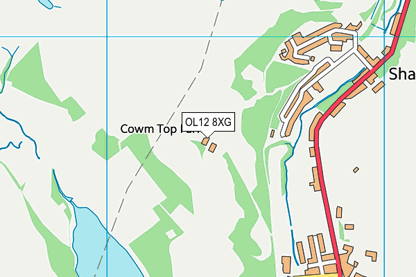 OL12 8XG map - OS VectorMap District (Ordnance Survey) OL12 8XG map - OS VectorMap District (Ordnance Survey)