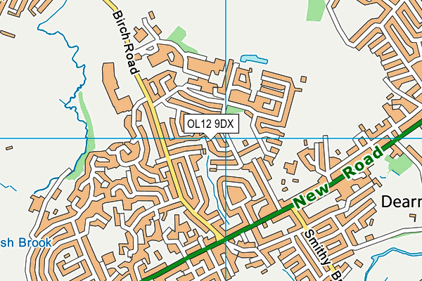 OL12 9DX map - OS VectorMap District (Ordnance Survey) OL12 9DX map - OS VectorMap District (Ordnance Survey)