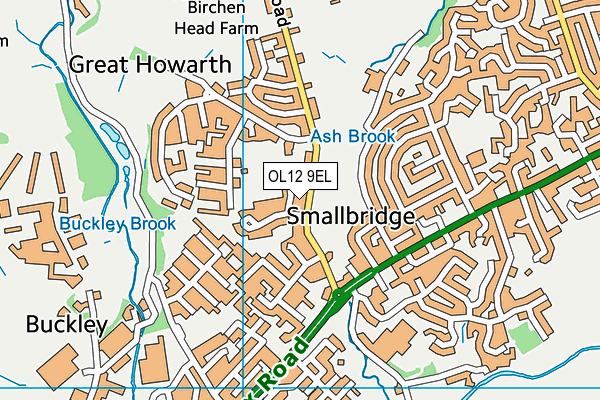 OL12 9EL map - OS VectorMap District (Ordnance Survey) OL12 9EL map - OS VectorMap District (Ordnance Survey)