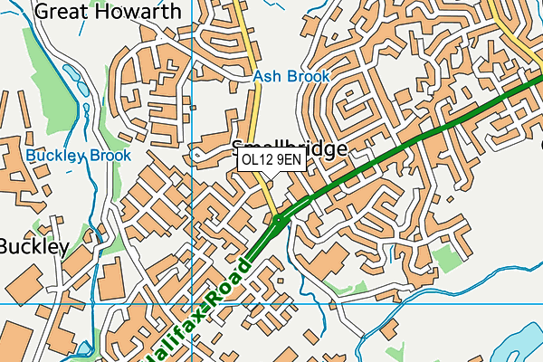 OL12 9EN map - OS VectorMap District (Ordnance Survey) OL12 9EN map - OS VectorMap District (Ordnance Survey)