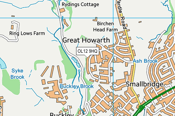 OL12 9HQ map - OS VectorMap District (Ordnance Survey) OL12 9HQ map - OS VectorMap District (Ordnance Survey)