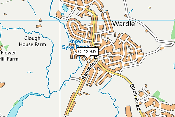 OL12 9JY map - OS VectorMap District (Ordnance Survey)