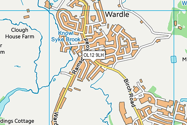 OL12 9LH map - OS VectorMap District (Ordnance Survey) OL12 9LH map - OS VectorMap District (Ordnance Survey)