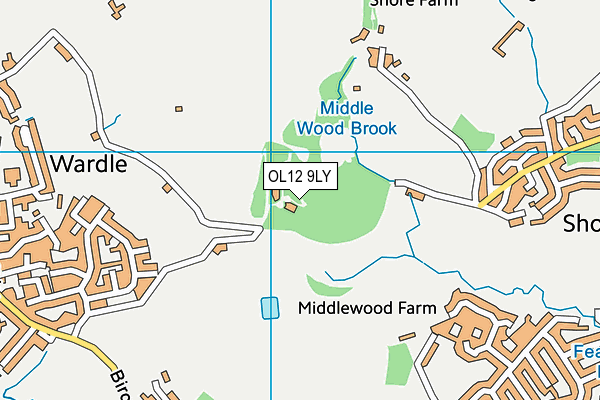 OL12 9LY map - OS VectorMap District (Ordnance Survey) OL12 9LY map - OS VectorMap District (Ordnance Survey)