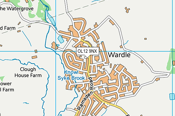 OL12 9NX map - OS VectorMap District (Ordnance Survey) OL12 9NX map - OS VectorMap District (Ordnance Survey)