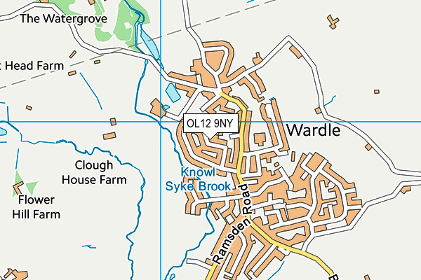 OL12 9NY map - OS VectorMap District (Ordnance Survey) OL12 9NY map - OS VectorMap District (Ordnance Survey)