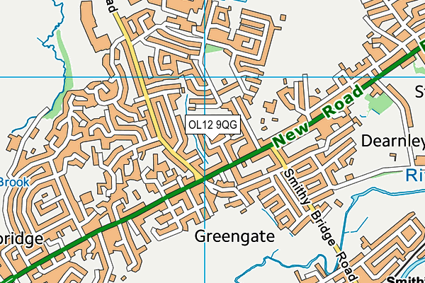 OL12 9QG map - OS VectorMap District (Ordnance Survey) OL12 9QG map - OS VectorMap District (Ordnance Survey)
