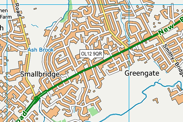 OL12 9QR map - OS VectorMap District (Ordnance Survey) OL12 9QR map - OS VectorMap District (Ordnance Survey)