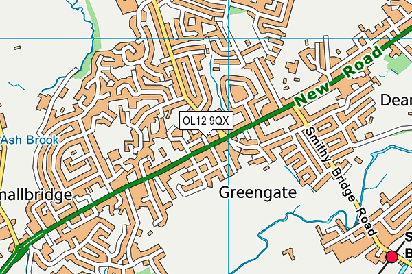 OL12 9QX map - OS VectorMap District (Ordnance Survey) OL12 9QX map - OS VectorMap District (Ordnance Survey)