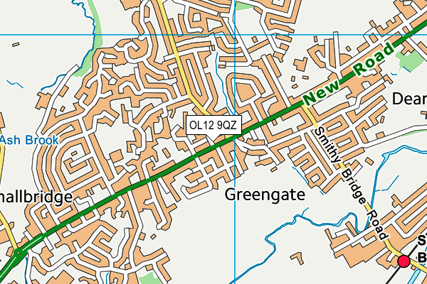 OL12 9QZ map - OS VectorMap District (Ordnance Survey) OL12 9QZ map - OS VectorMap District (Ordnance Survey)