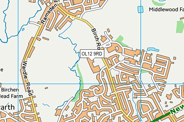 OL12 9RD map - OS VectorMap District (Ordnance Survey) OL12 9RD map - OS VectorMap District (Ordnance Survey)