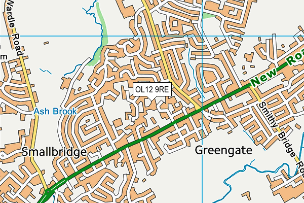 OL12 9RE map - OS VectorMap District (Ordnance Survey) OL12 9RE map - OS VectorMap District (Ordnance Survey)
