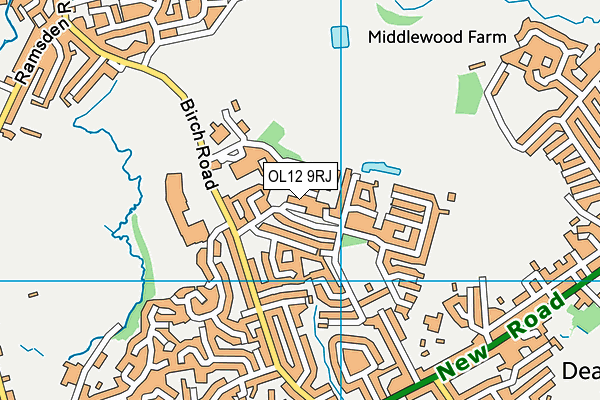 OL12 9RJ map - OS VectorMap District (Ordnance Survey) OL12 9RJ map - OS VectorMap District (Ordnance Survey)