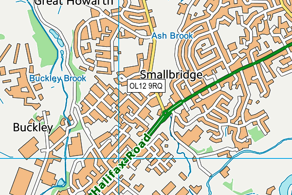 OL12 9RQ map - OS VectorMap District (Ordnance Survey) OL12 9RQ map - OS VectorMap District (Ordnance Survey)