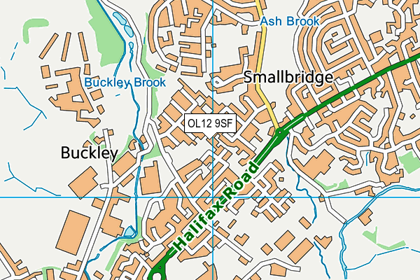 OL12 9SF map - OS VectorMap District (Ordnance Survey) OL12 9SF map - OS VectorMap District (Ordnance Survey)
