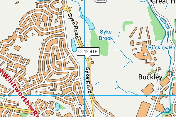 OL12 9TE map - OS VectorMap District (Ordnance Survey) OL12 9TE map - OS VectorMap District (Ordnance Survey)