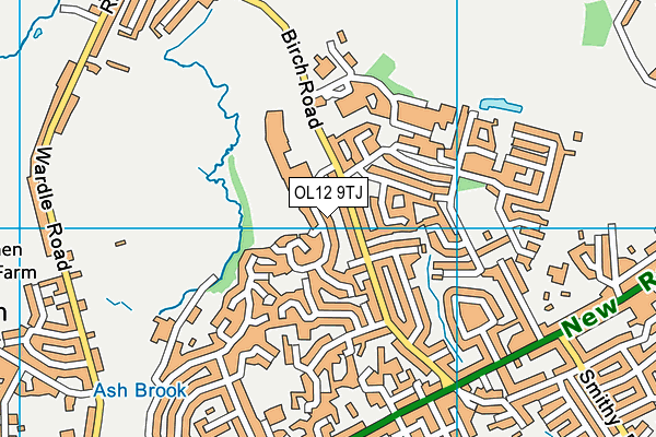 OL12 9TJ map - OS VectorMap District (Ordnance Survey) OL12 9TJ map - OS VectorMap District (Ordnance Survey)