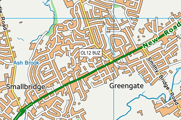 OL12 9UZ map - OS VectorMap District (Ordnance Survey) OL12 9UZ map - OS VectorMap District (Ordnance Survey)
