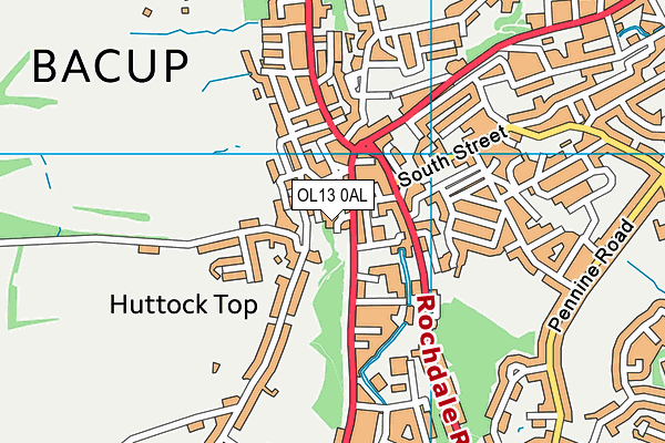 OL13 0AL map - OS VectorMap District (Ordnance Survey) OL13 0AL map - OS VectorMap District (Ordnance Survey)