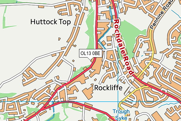 OL13 0BE map - OS VectorMap District (Ordnance Survey) OL13 0BE map - OS VectorMap District (Ordnance Survey)