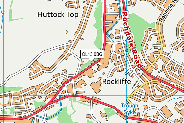 OL13 0BG map - OS VectorMap District (Ordnance Survey) OL13 0BG map - OS VectorMap District (Ordnance Survey)