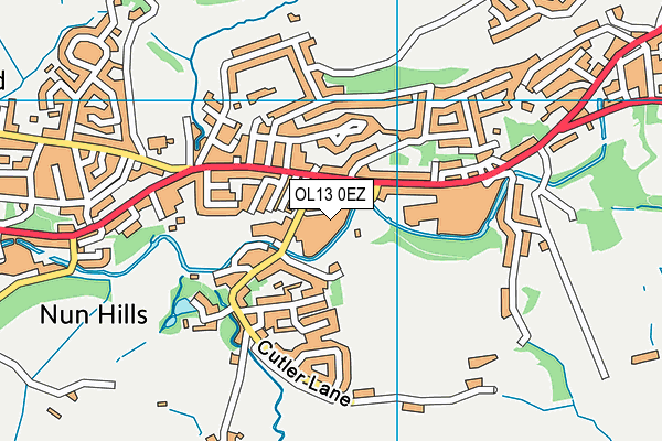 OL13 0EZ map - OS VectorMap District (Ordnance Survey) OL13 0EZ map - OS VectorMap District (Ordnance Survey)