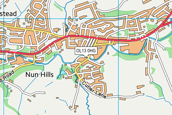OL13 0HG map - OS VectorMap District (Ordnance Survey) OL13 0HG map - OS VectorMap District (Ordnance Survey)