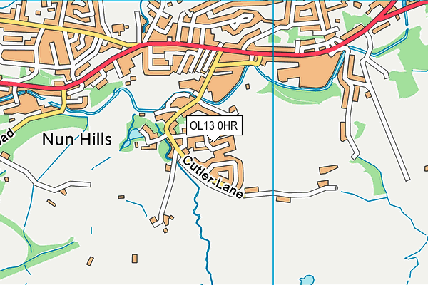 OL13 0HR map - OS VectorMap District (Ordnance Survey) OL13 0HR map - OS VectorMap District (Ordnance Survey)