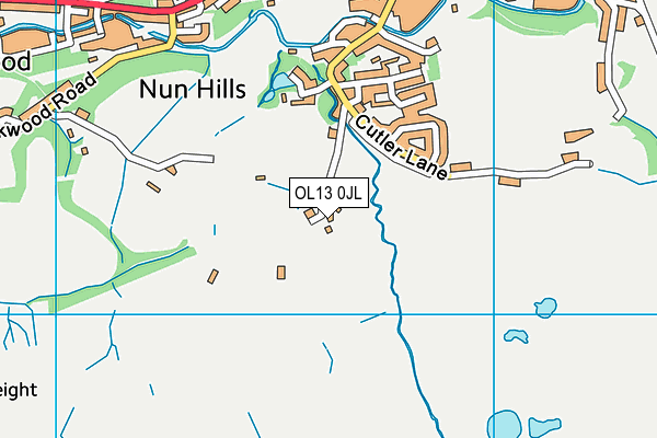 OL13 0JL map - OS VectorMap District (Ordnance Survey)
