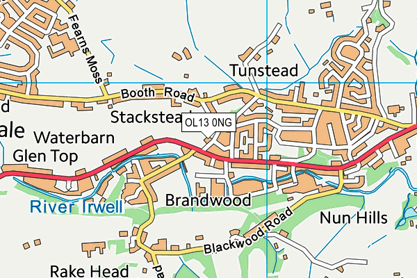 OL13 0NG map - OS VectorMap District (Ordnance Survey) OL13 0NG map - OS VectorMap District (Ordnance Survey)