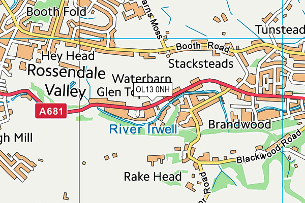 OL13 0NH map - OS VectorMap District (Ordnance Survey) OL13 0NH map - OS VectorMap District (Ordnance Survey)