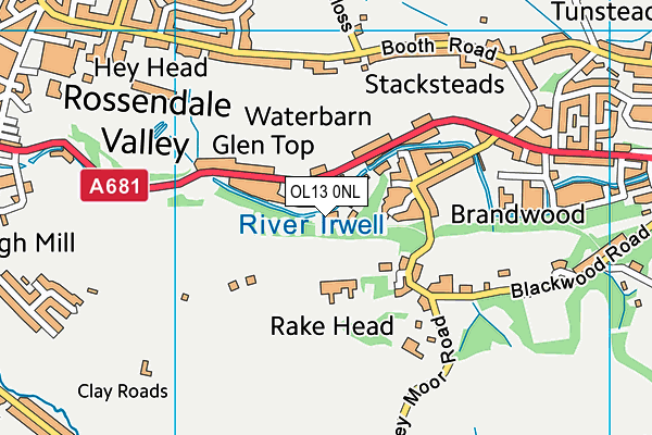OL13 0NL map - OS VectorMap District (Ordnance Survey) OL13 0NL map - OS VectorMap District (Ordnance Survey)