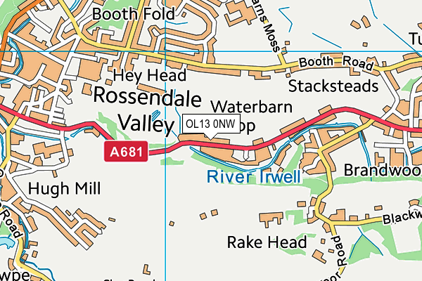 OL13 0NW map - OS VectorMap District (Ordnance Survey) OL13 0NW map - OS VectorMap District (Ordnance Survey)