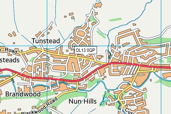 OL13 0QP map - OS VectorMap District (Ordnance Survey) OL13 0QP map - OS VectorMap District (Ordnance Survey)