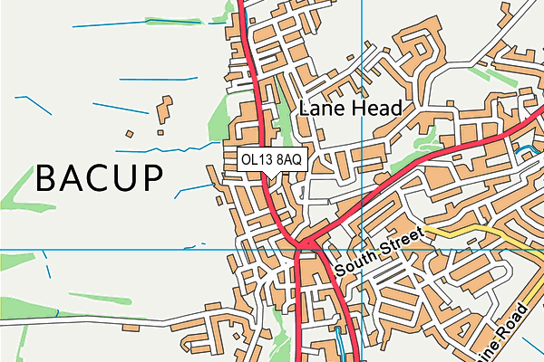 OL13 8AQ map - OS VectorMap District (Ordnance Survey) OL13 8AQ map - OS VectorMap District (Ordnance Survey)