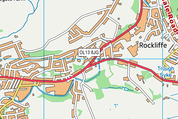 OL13 8JG map - OS VectorMap District (Ordnance Survey) OL13 8JG map - OS VectorMap District (Ordnance Survey)