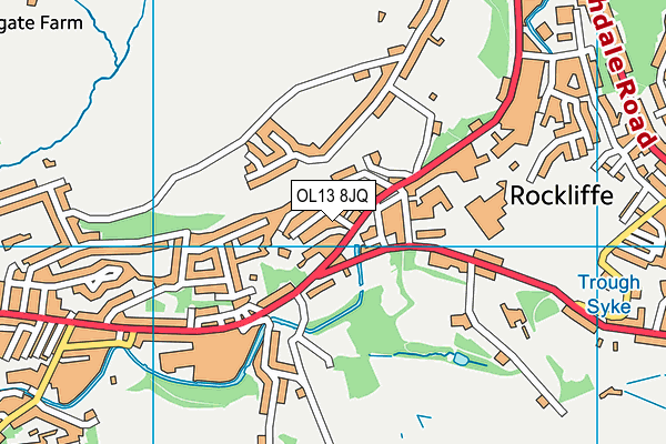 OL13 8JQ map - OS VectorMap District (Ordnance Survey) OL13 8JQ map - OS VectorMap District (Ordnance Survey)