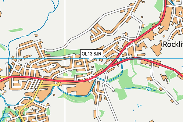 OL13 8JR map - OS VectorMap District (Ordnance Survey) OL13 8JR map - OS VectorMap District (Ordnance Survey)