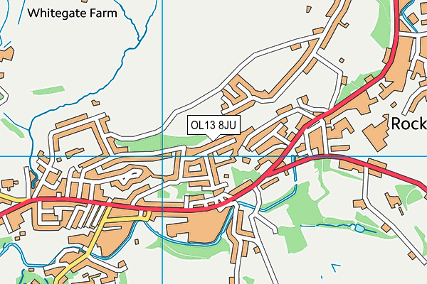 OL13 8JU map - OS VectorMap District (Ordnance Survey) OL13 8JU map - OS VectorMap District (Ordnance Survey)