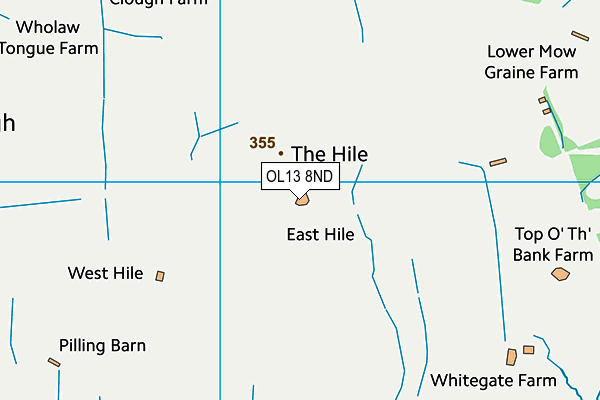 OL13 8ND map - OS VectorMap District (Ordnance Survey) OL13 8ND map - OS VectorMap District (Ordnance Survey)