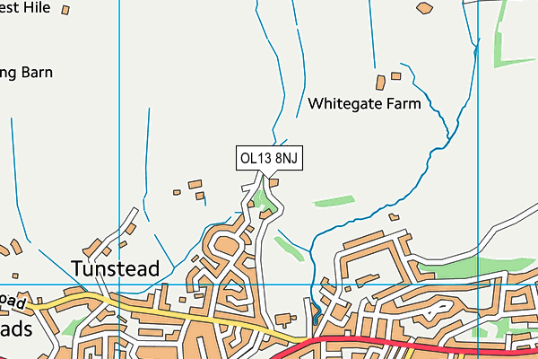 OL13 8NJ map - OS VectorMap District (Ordnance Survey) OL13 8NJ map - OS VectorMap District (Ordnance Survey)
