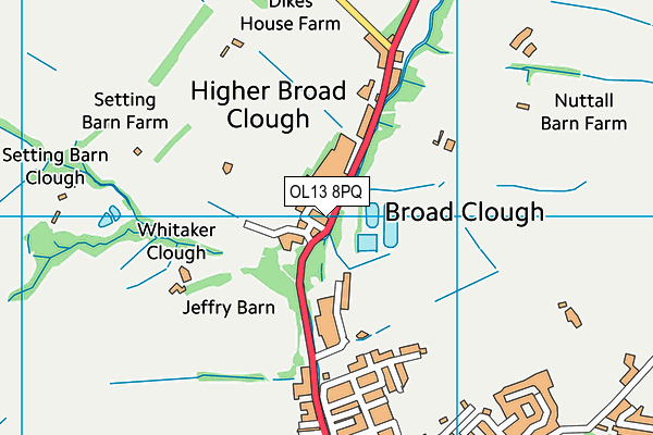 OL13 8PQ map - OS VectorMap District (Ordnance Survey) OL13 8PQ map - OS VectorMap District (Ordnance Survey)