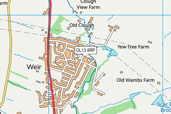 OL13 8RP map - OS VectorMap District (Ordnance Survey) OL13 8RP map - OS VectorMap District (Ordnance Survey)