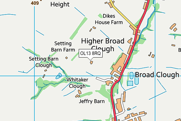 OL13 8RQ map - OS VectorMap District (Ordnance Survey) OL13 8RQ map - OS VectorMap District (Ordnance Survey)