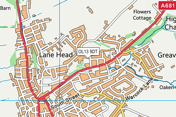 OL13 9DT map - OS VectorMap District (Ordnance Survey) OL13 9DT map - OS VectorMap District (Ordnance Survey)