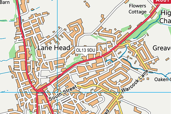 OL13 9DU map - OS VectorMap District (Ordnance Survey) OL13 9DU map - OS VectorMap District (Ordnance Survey)