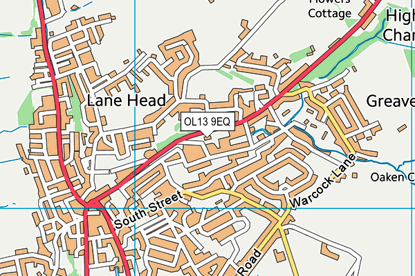OL13 9EQ map - OS VectorMap District (Ordnance Survey) OL13 9EQ map - OS VectorMap District (Ordnance Survey)